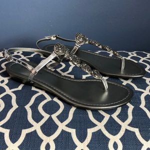 Marc Fisher silver sandals Size 9
